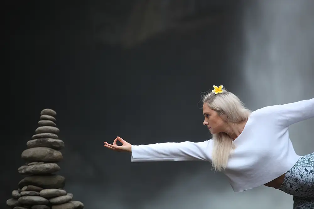 woman in yoga pose.
